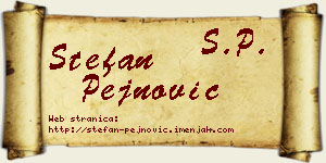 Stefan Pejnović vizit kartica